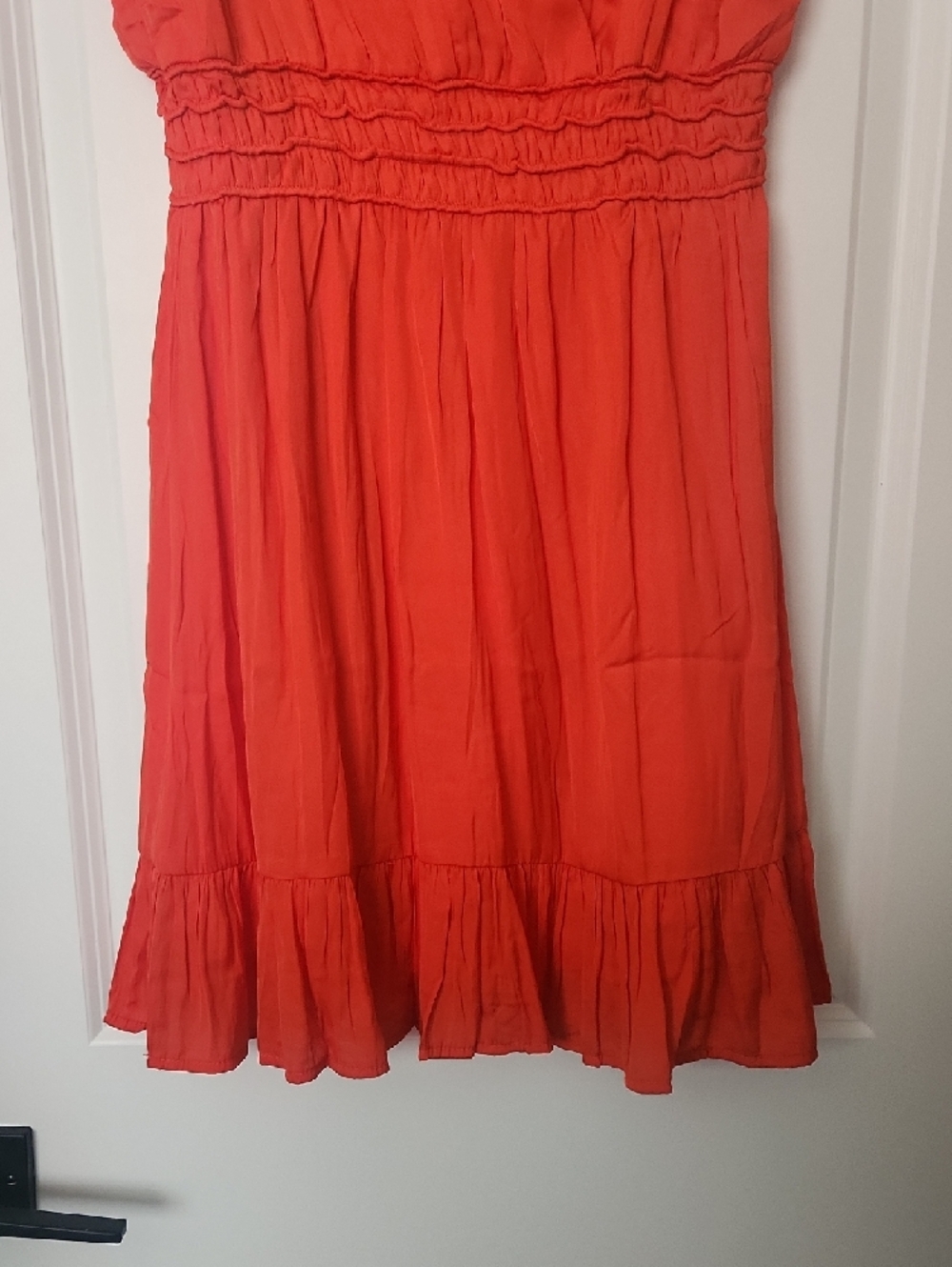 She + Sky Coral Sleeveless V-Neck Mini Dress - Picture 3 of 10
